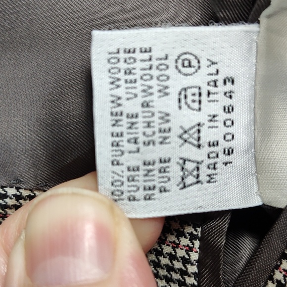 Wool Houndstooth Black and White Mens Two Button Sport Coat Excellent Condition - Picture 11 of 16